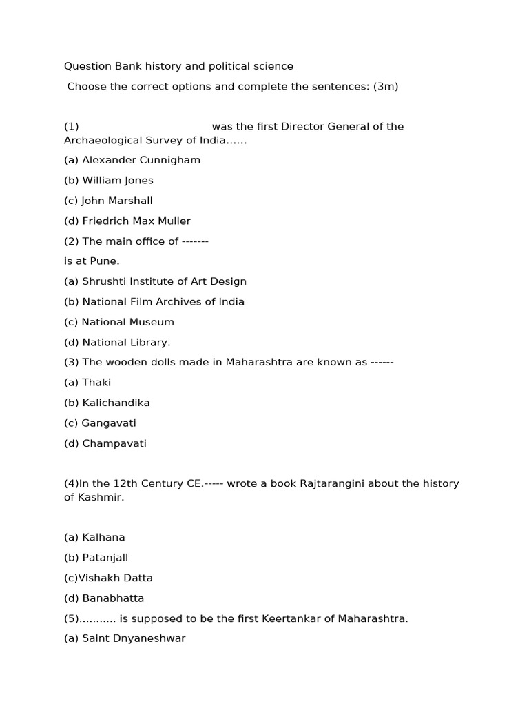 History and Political Science Question Bank | PDF | Democracy ...