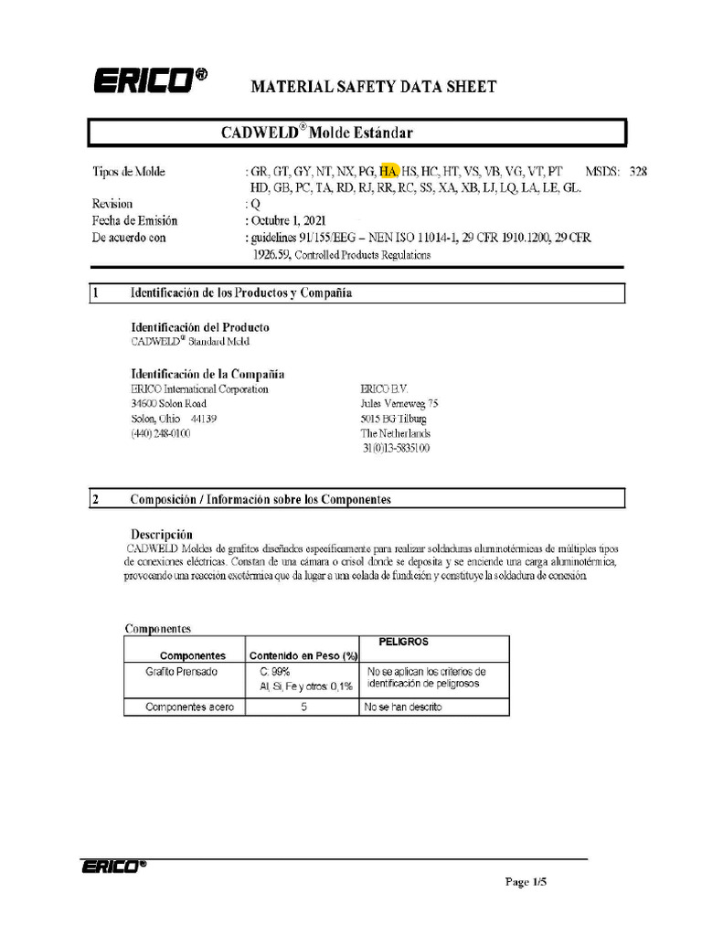 MSDS Molde 2021 | PDF