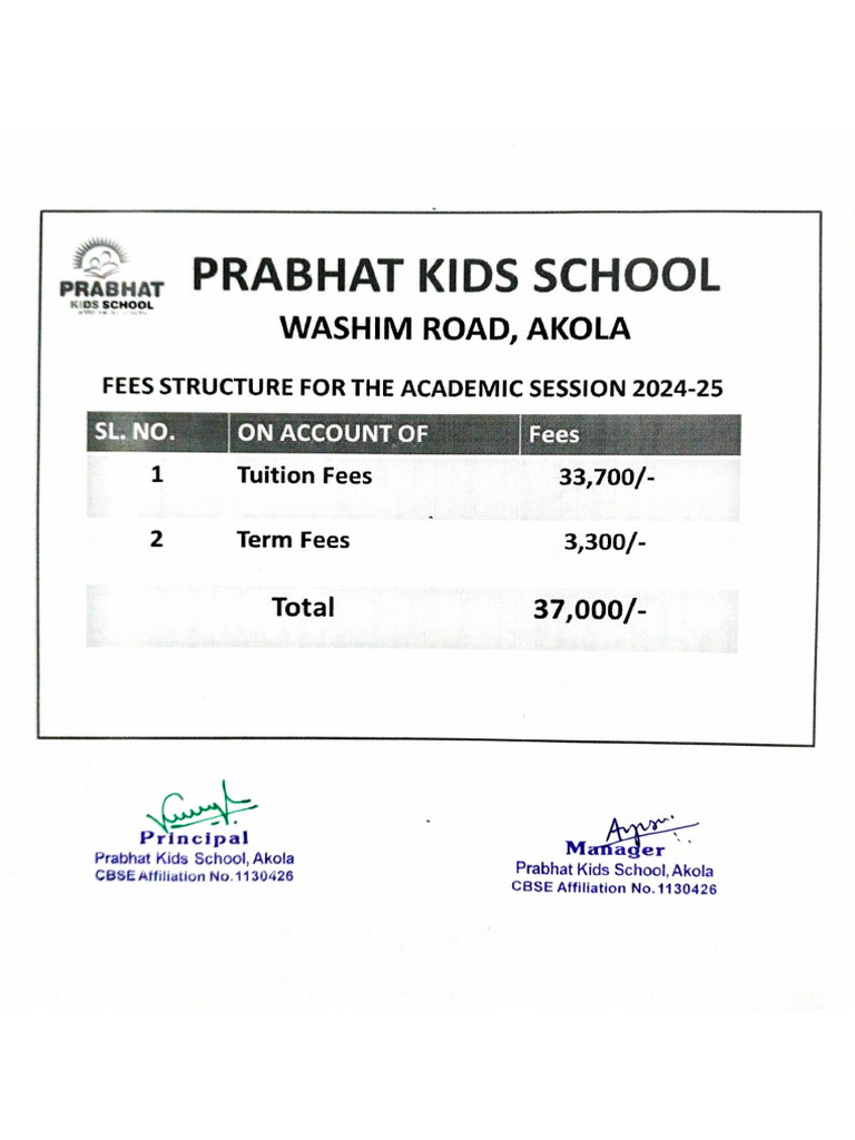 Fee Structure | PDF