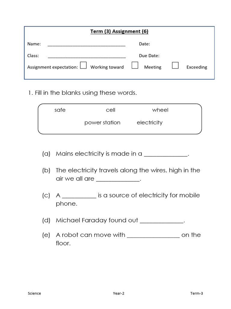 Term-3 Science Assignment 6 2 | PDF