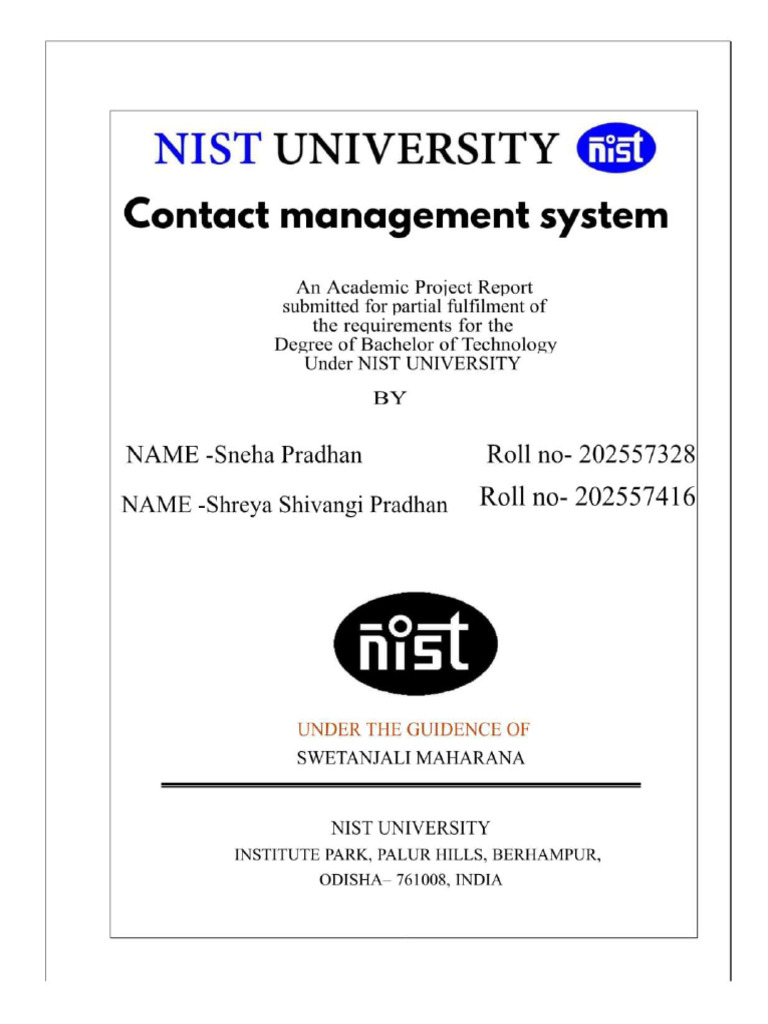 Efficient Contact Management System | PDF | Usability | Computer ...