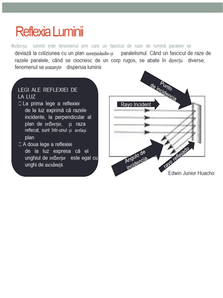 Reflexia Luminii | PDF