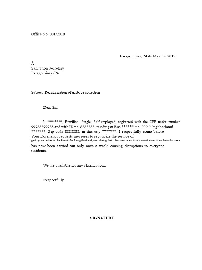 Request for Garbage Collection Regularization | PDF