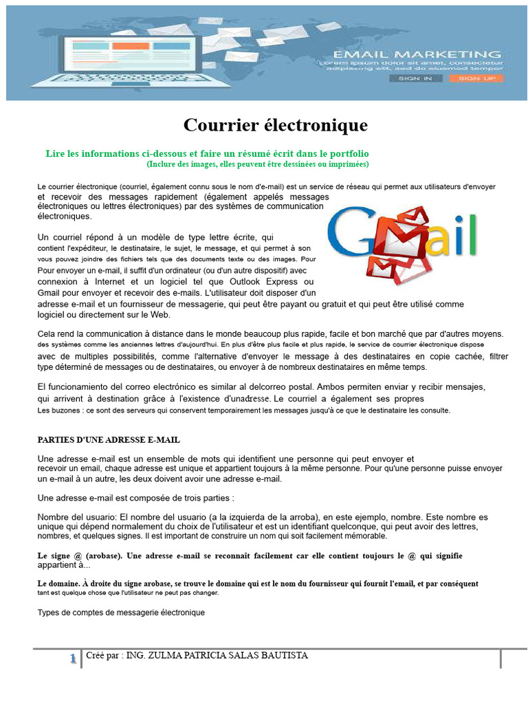 CONCEPTS COURRIEL ÉLECTRONIQUE | PDF | Adresse e-mail | Services en ligne