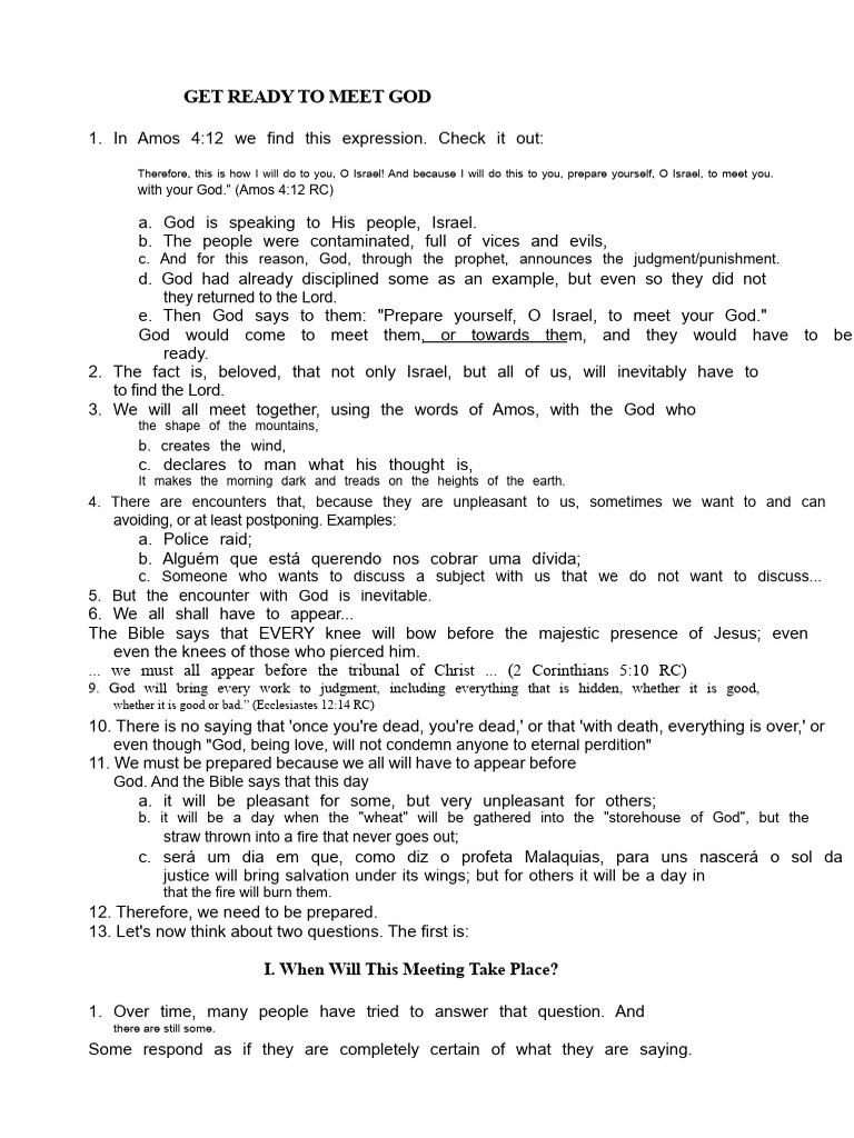 Prepare yourself to meet God PDF Eternal Life (Christianity