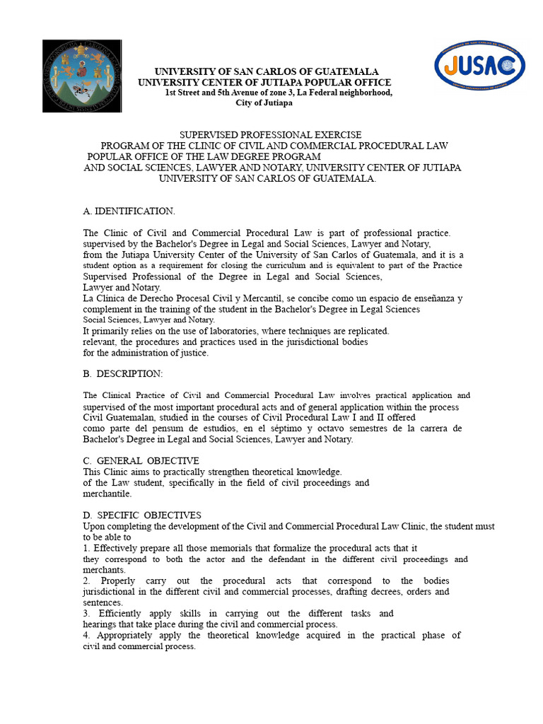Civil and Commercial Procedural Clinic Program | PDF | Lawsuit ...