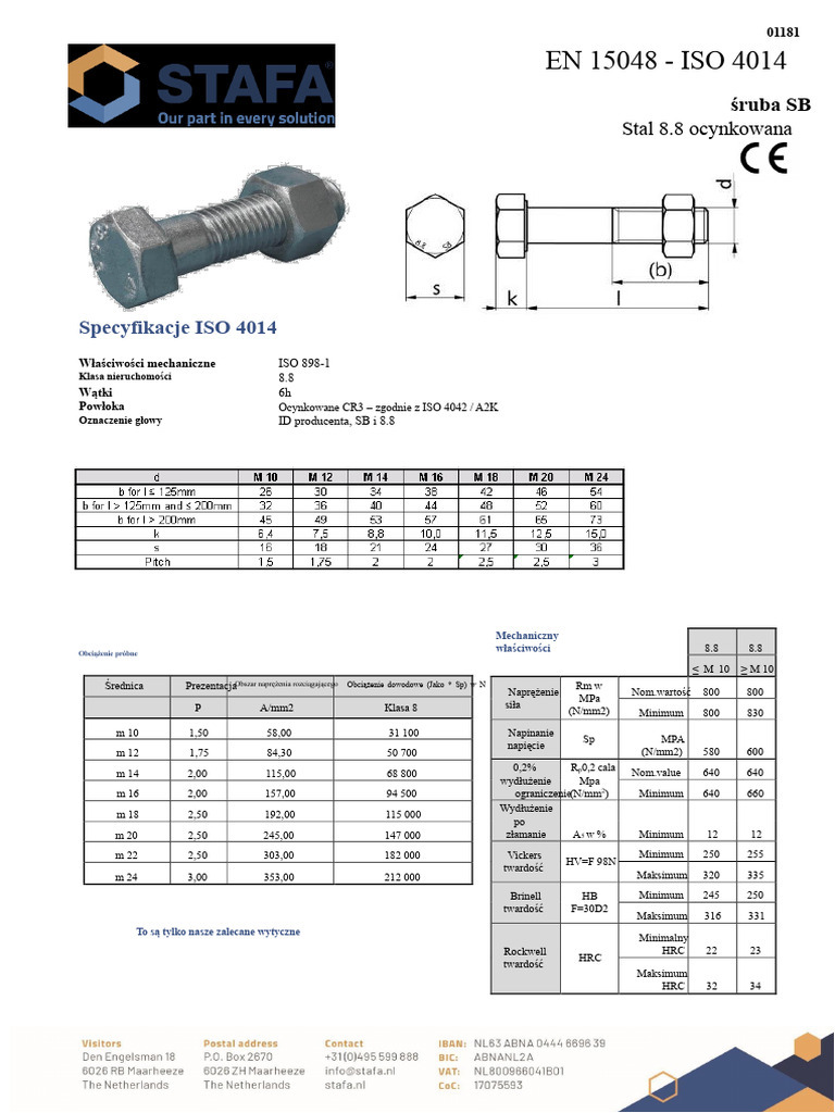Informacje techniczne-EN-15048-ISO-4014-ISO-4032-cynkowane-88 | PDF