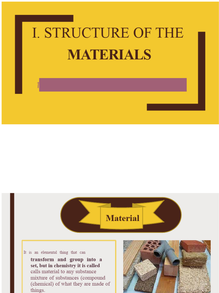 Understanding Material Properties and Structure | PDF | Chemistry ...