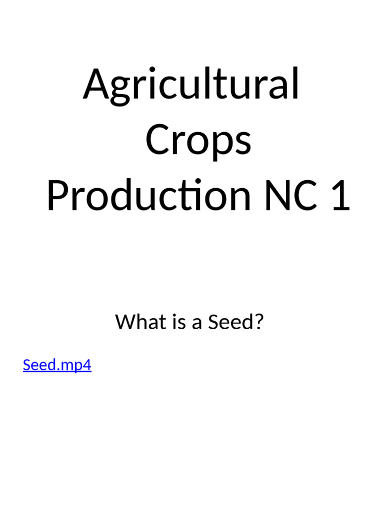 Seed Quality and Crop Production Guide | PDF | Seed | Herbicide
