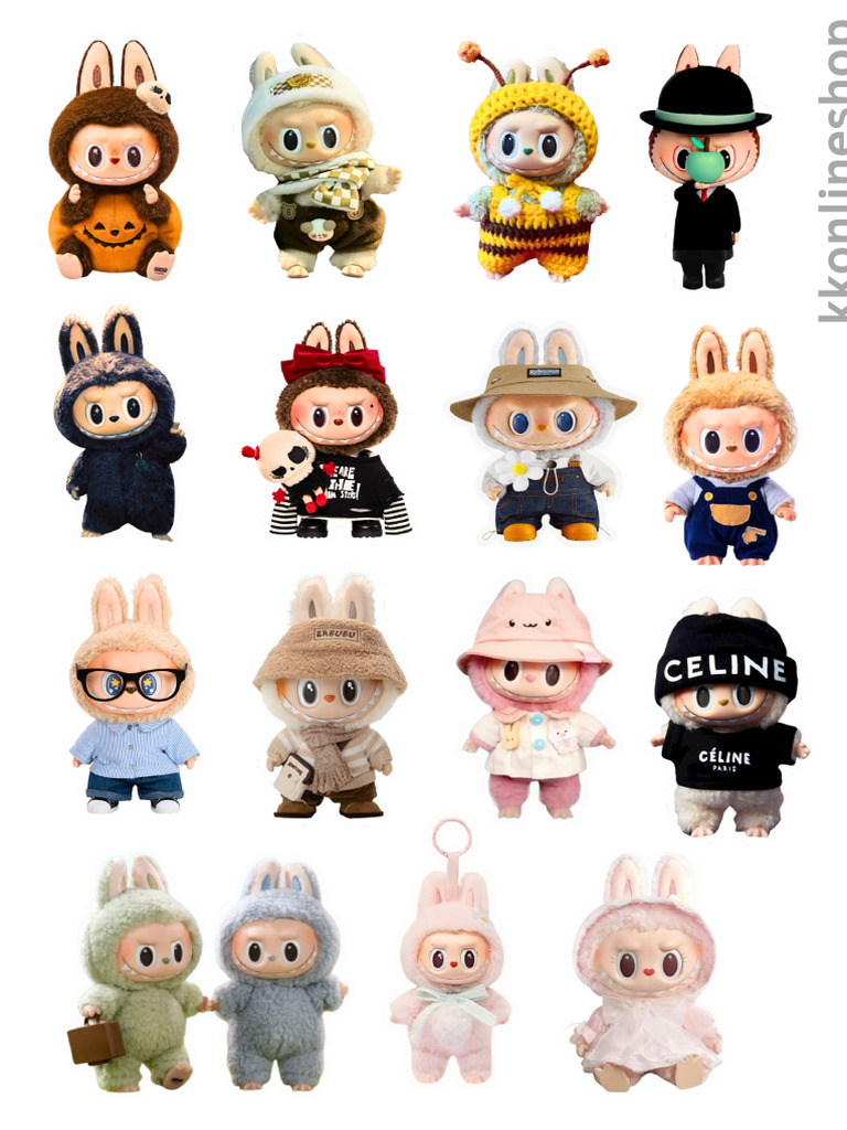 Labubu Sticker A4 Template | PDF