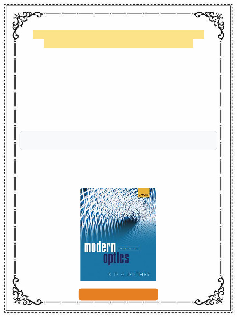 Modern Optics 2nd Edition B.D. Guenther ebook restored digital version ...