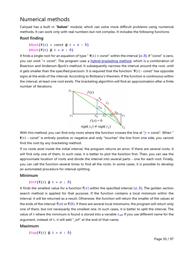 Numerical Methods in Calcpad Solver | PDF | Computer Programming ...