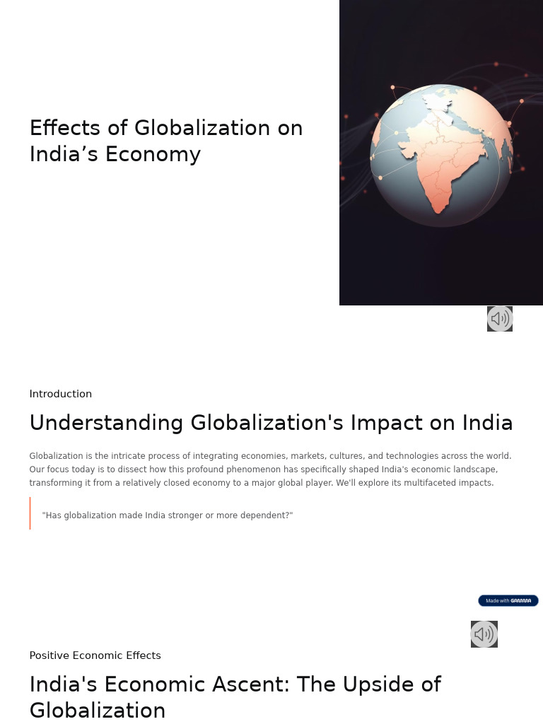 Globalization's Impact on India's Economy | PDF | Globalization ...