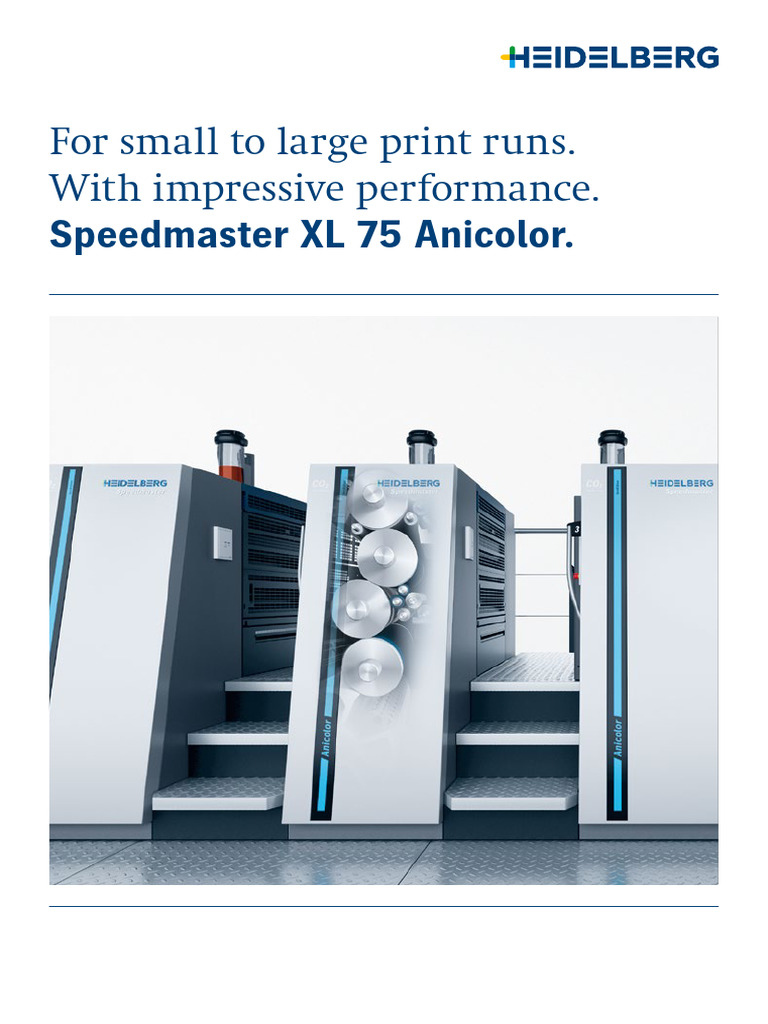 Speedmaster XL 75 Anicolor: Efficient Printing | PDF | Printing ...