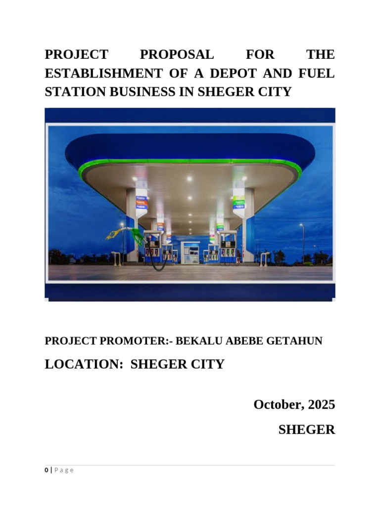 Fuel Station and Depot Proposal in Sheger | PDF | Internal Rate Of ...