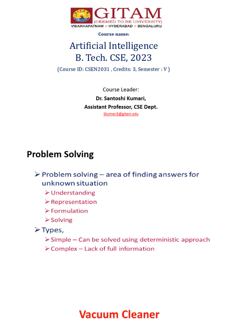 07 Session AI Vacuum Cleaner Problem | PDF