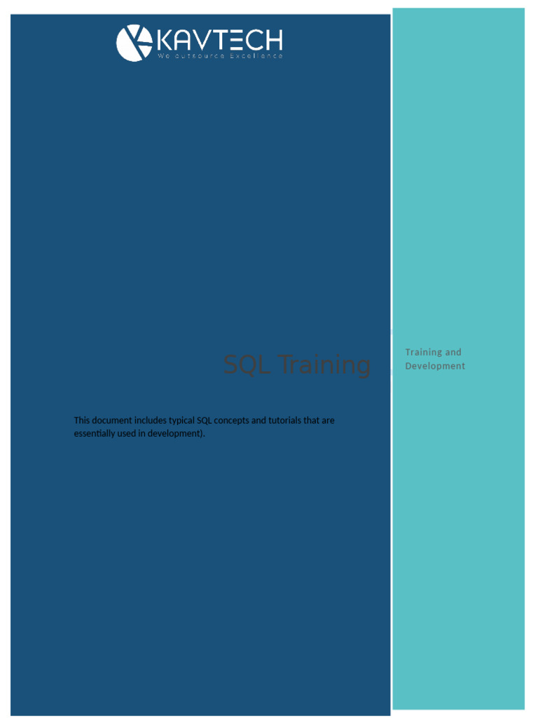 SQL Training Document-1 | PDF | Relational Database | Sql