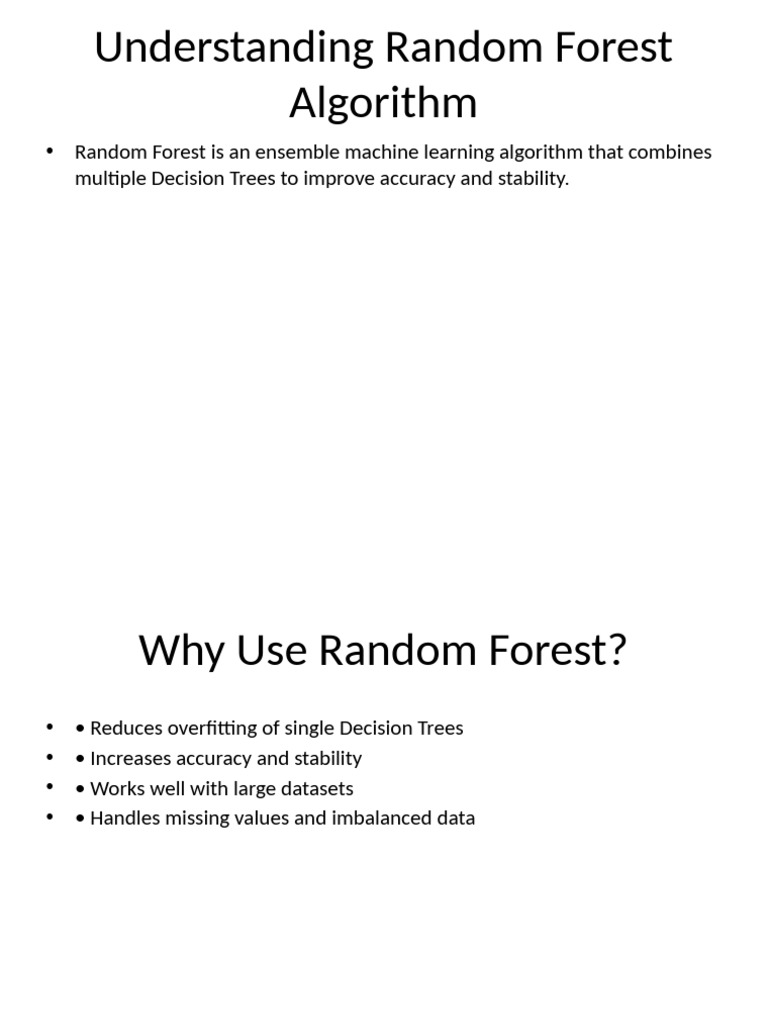 Random Forest Algorithm Explained | PDF | Statistics | Algorithms