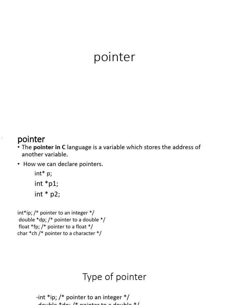 Understanding Pointers in C Language | PDF