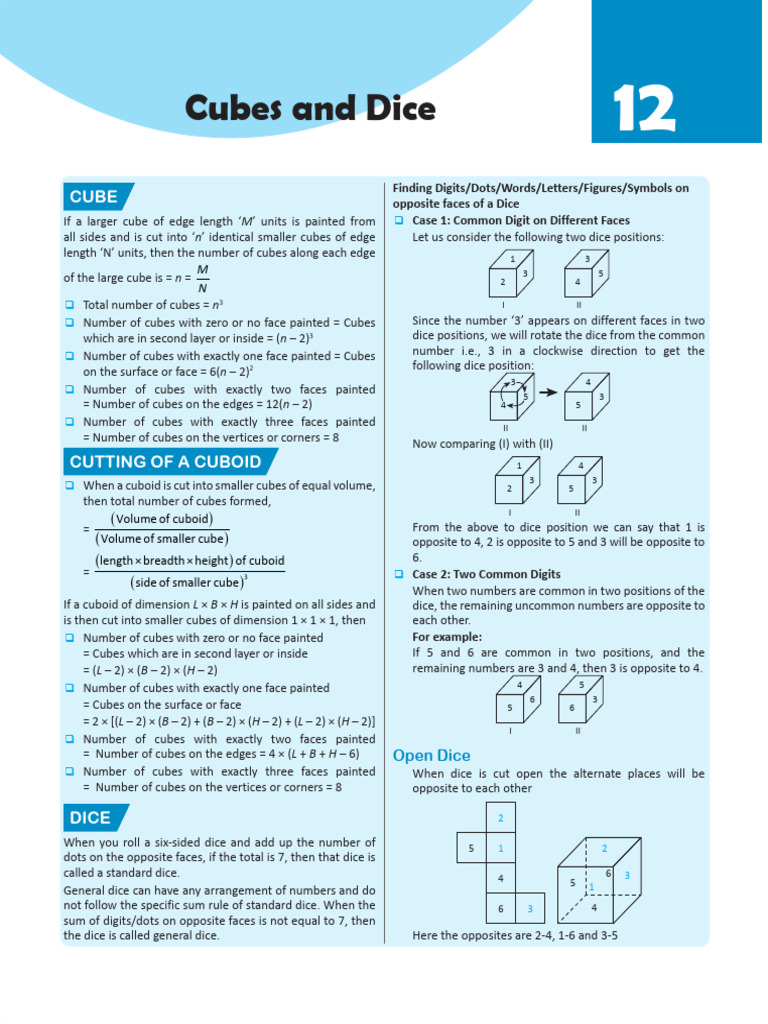 Cubes and Dice: Painting and Cutting Analysis | PDF | Dice
