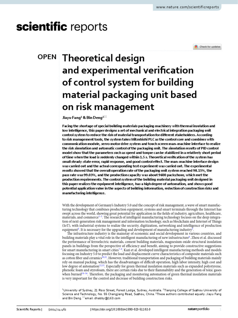 2024 Theoretical Design and Experimental Verification of Control System ...