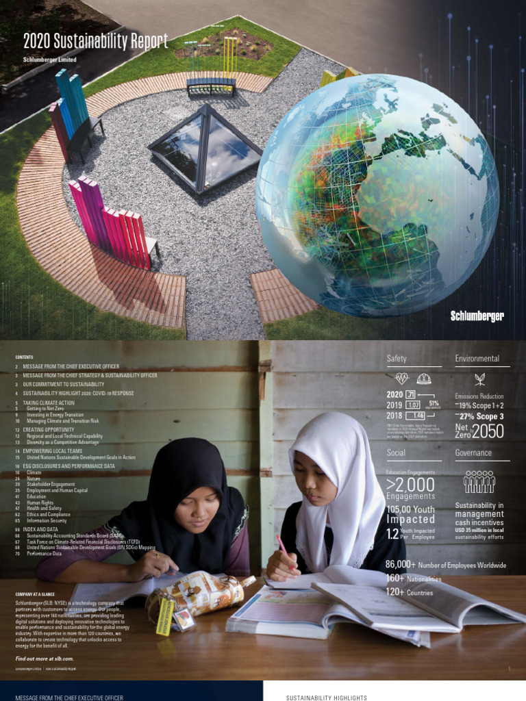 Schlumberger 2020 Sustainability Report | PDF | Carbon Footprint ...