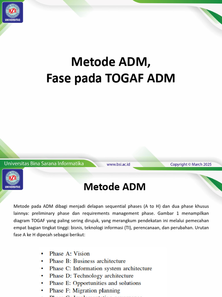 TOGAF ADM Phases Explained | PDF | Service Oriented Architecture