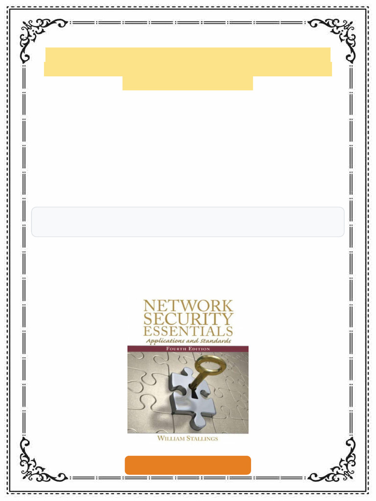 Network Security Essentials Applications and Standards 4th Edition ...