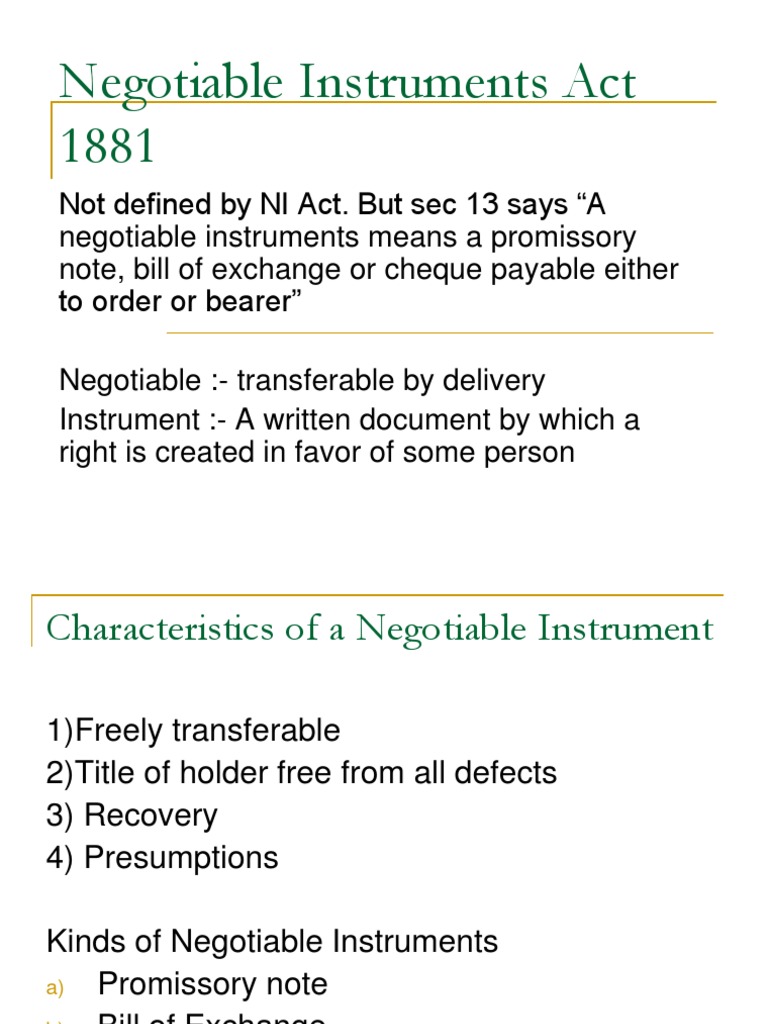 List of negotiable instruments picture