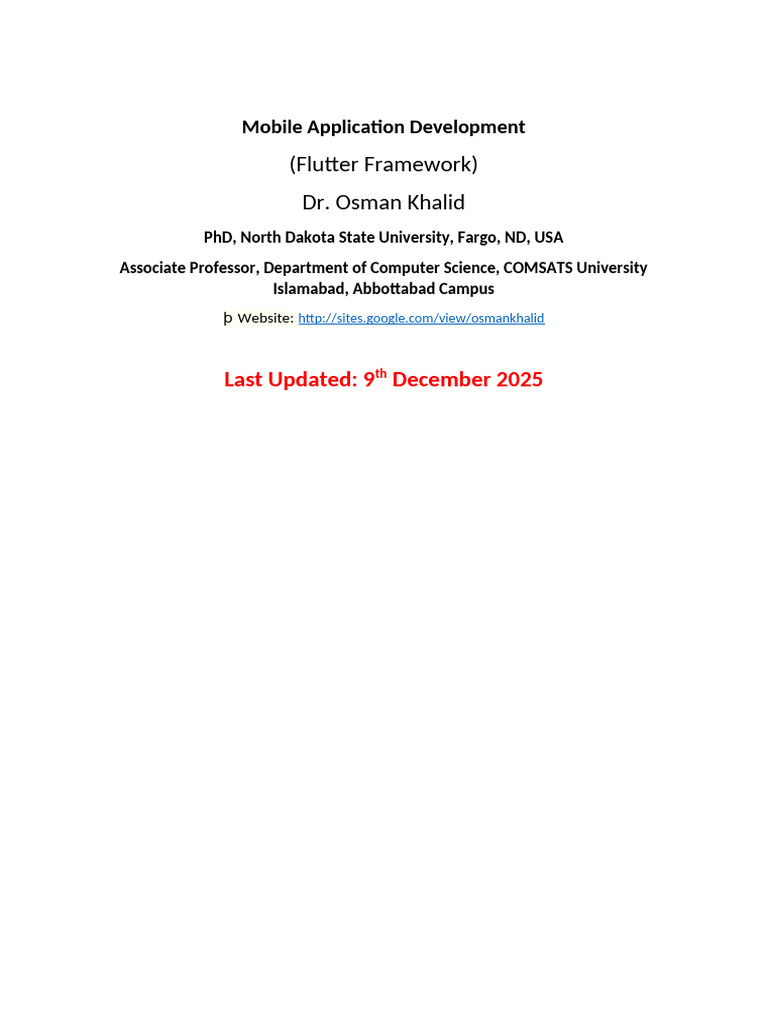 Mobile App Development with Flutter | PDF | Parameter (Computer ...