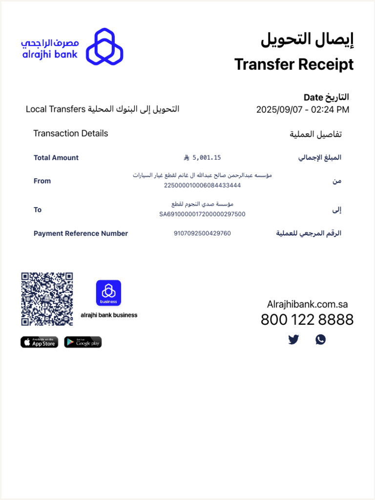 Local Transfer Receipt Details | PDF