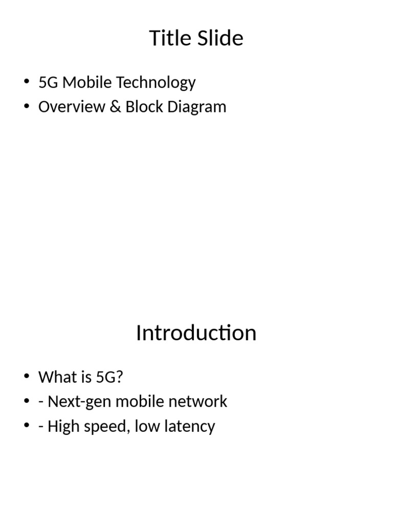 5G Mobile Technology PPT | PDF