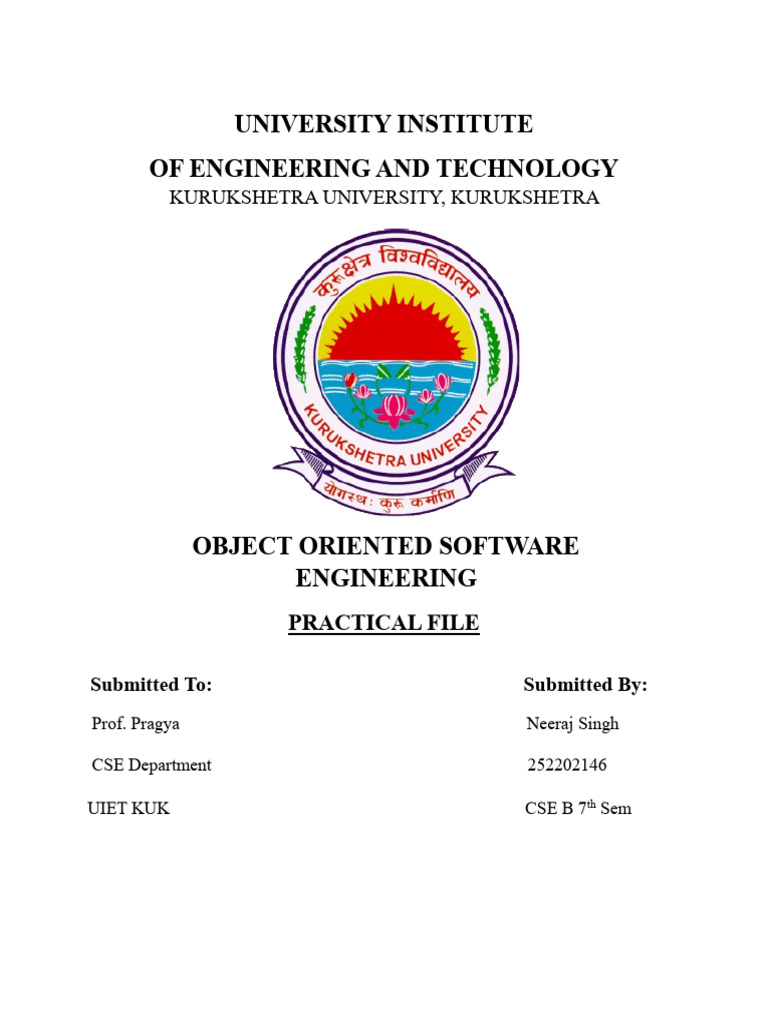 Object-Oriented Software Engineering Practical | PDF
