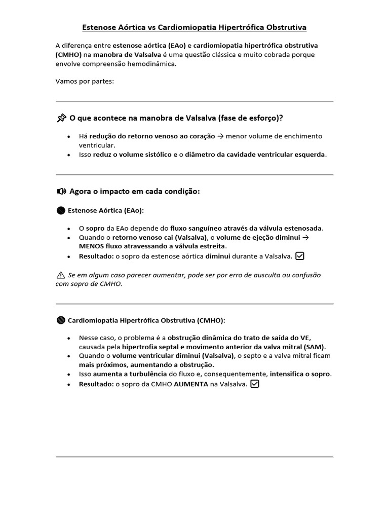 CARDIO - Estenose Aórtica Vs Cardiomiopatia Hipertrófica Obstrutiva ...