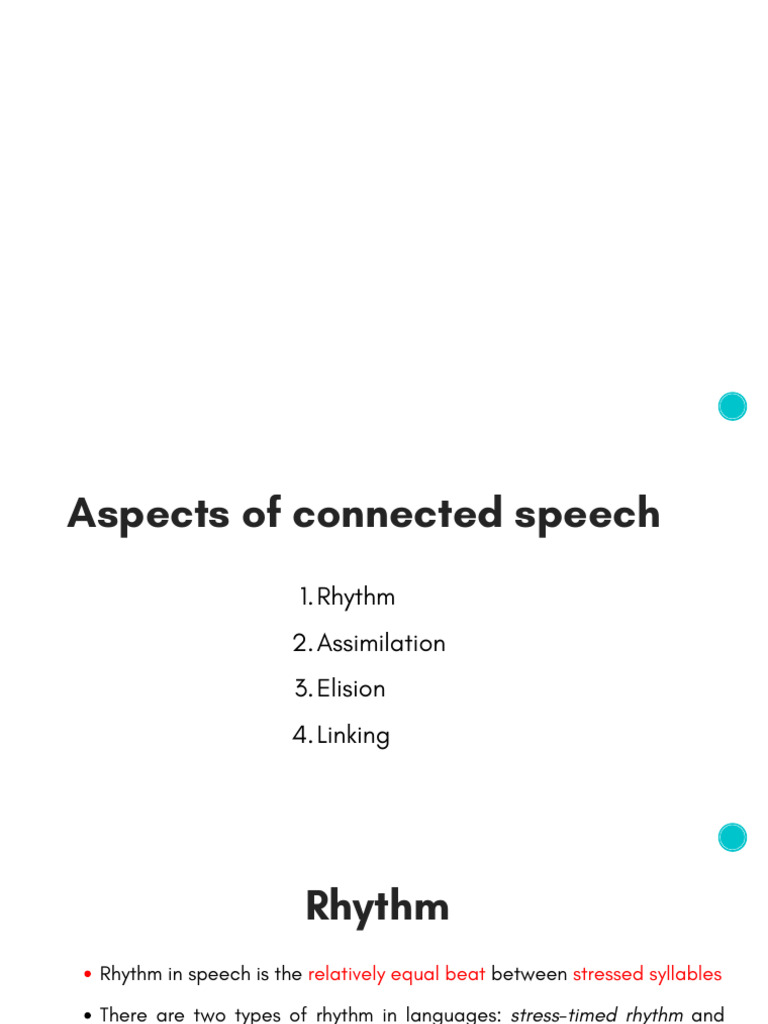 Key Features of Connected Speech | PDF | Stress (Linguistics) | Consonant