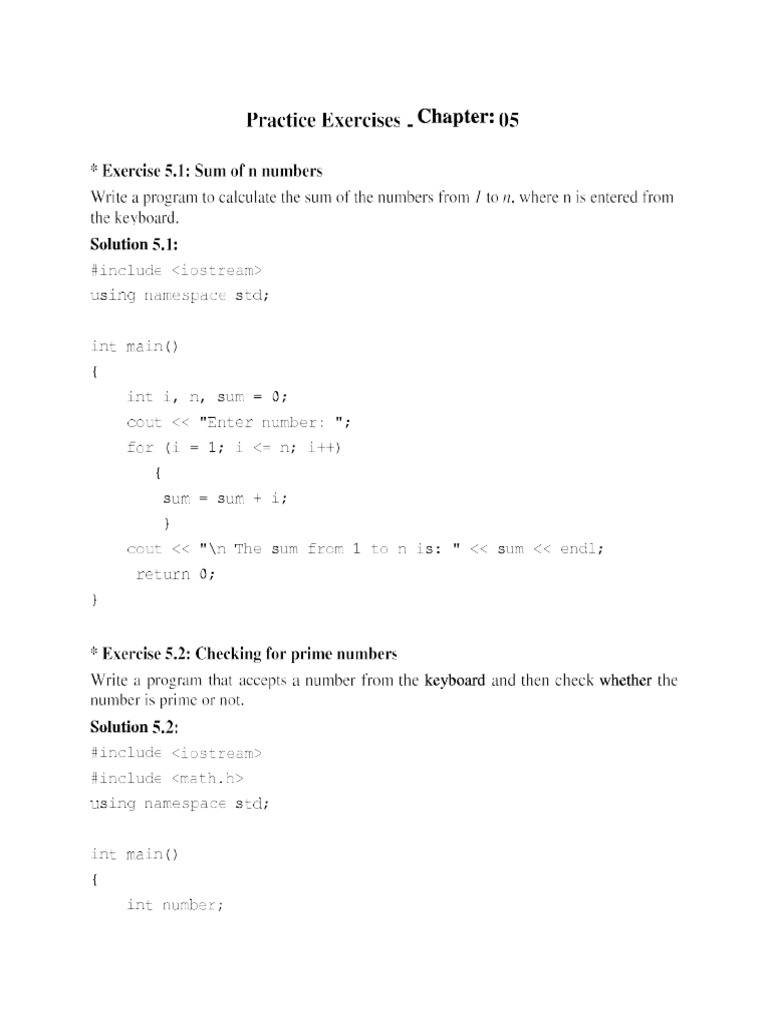 Chapter5 Practice Exercises | PDF