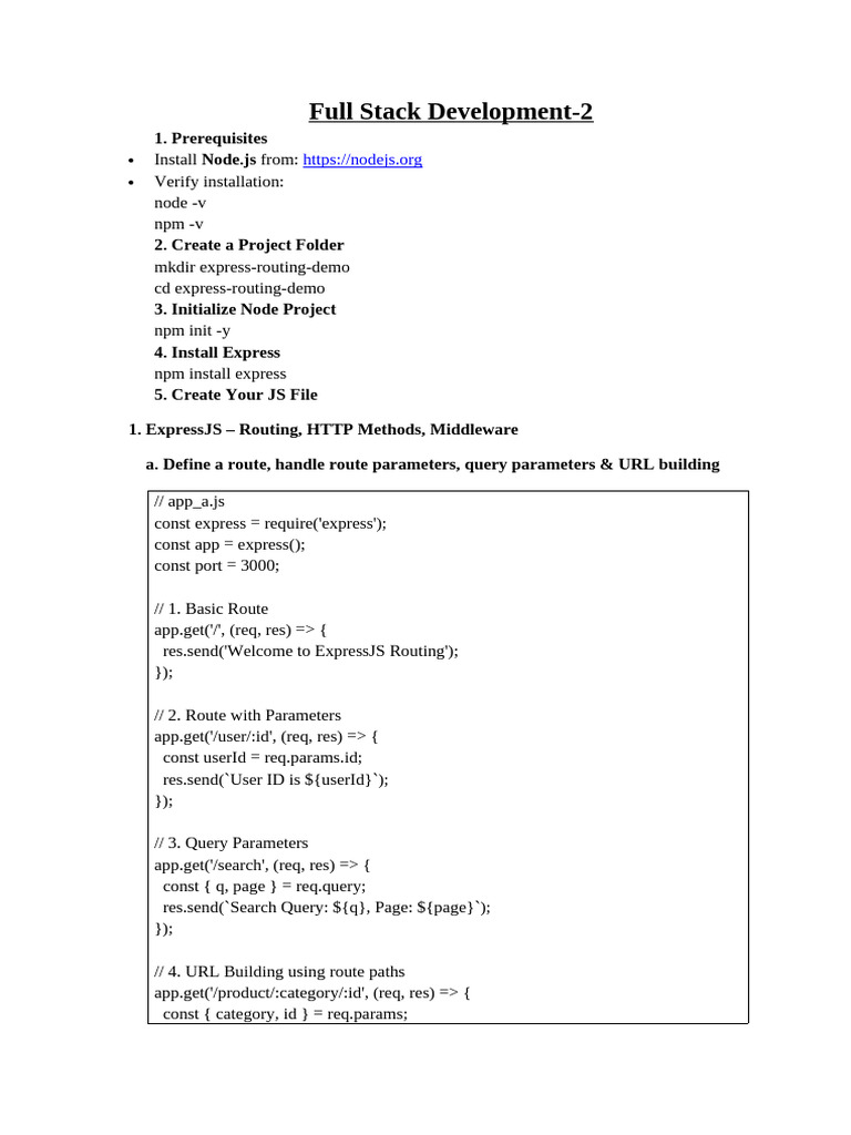 ExpressJS Full Stack Development Guide | PDF | Login | Software Engineering