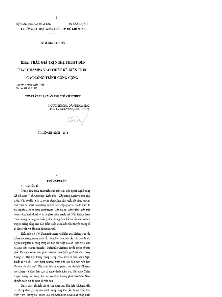 (123doc) Tom Tat Luan Van Thac Si Kien Truc Khai Thac Gia Tri Nghe ...