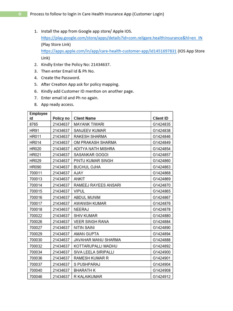 App Login Process_Care Health | PDF | Apple Inc.