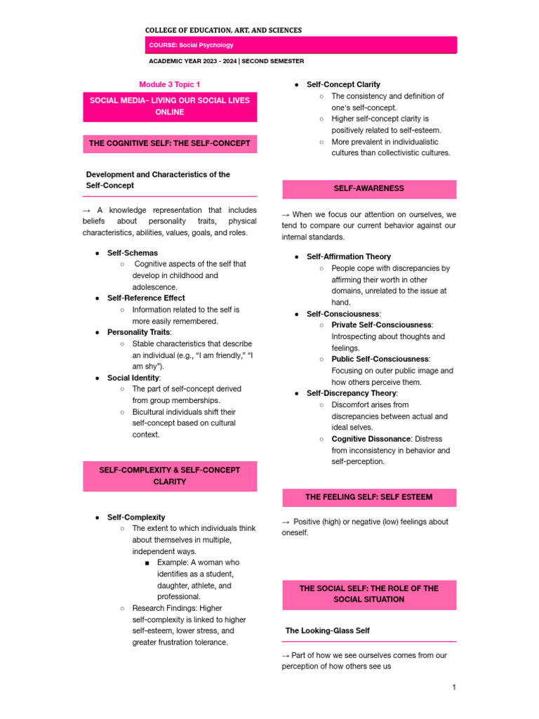 Understanding Self-Concept in Social Psychology | PDF | Self Concept ...