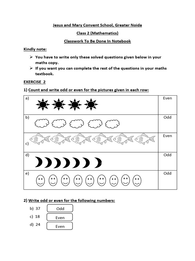 Maths Classwork Ex - 2 New PDF | PDF