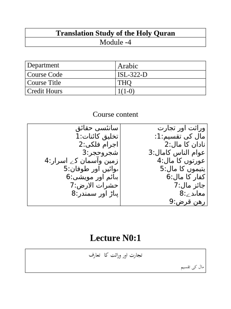 Lecture No 1 Module 4 | PDF