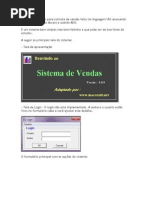 Um sistema básico para controle de vendas feito na linguagem VB6 acessando um banco de dados Access e usando ADO