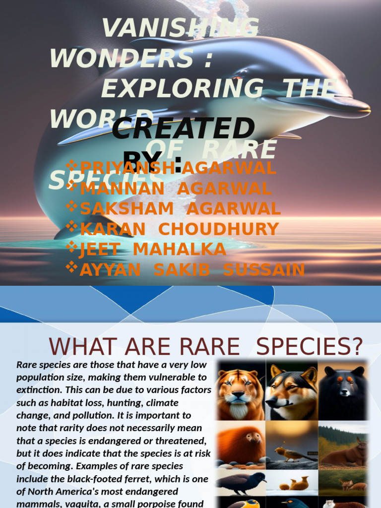 Rare Species: Importance and Threats | PDF | Environmental Conservation ...