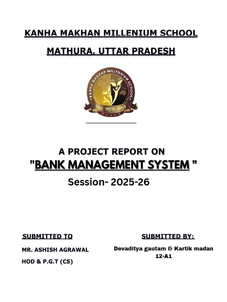 Simple Bank Management System Project | PDF | Software Engineering ...