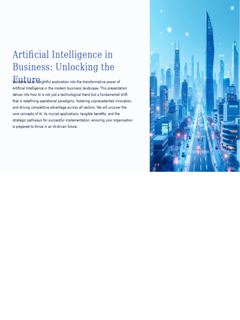 Artificial Intelligence in Business Unlocking The Future | PDF ...