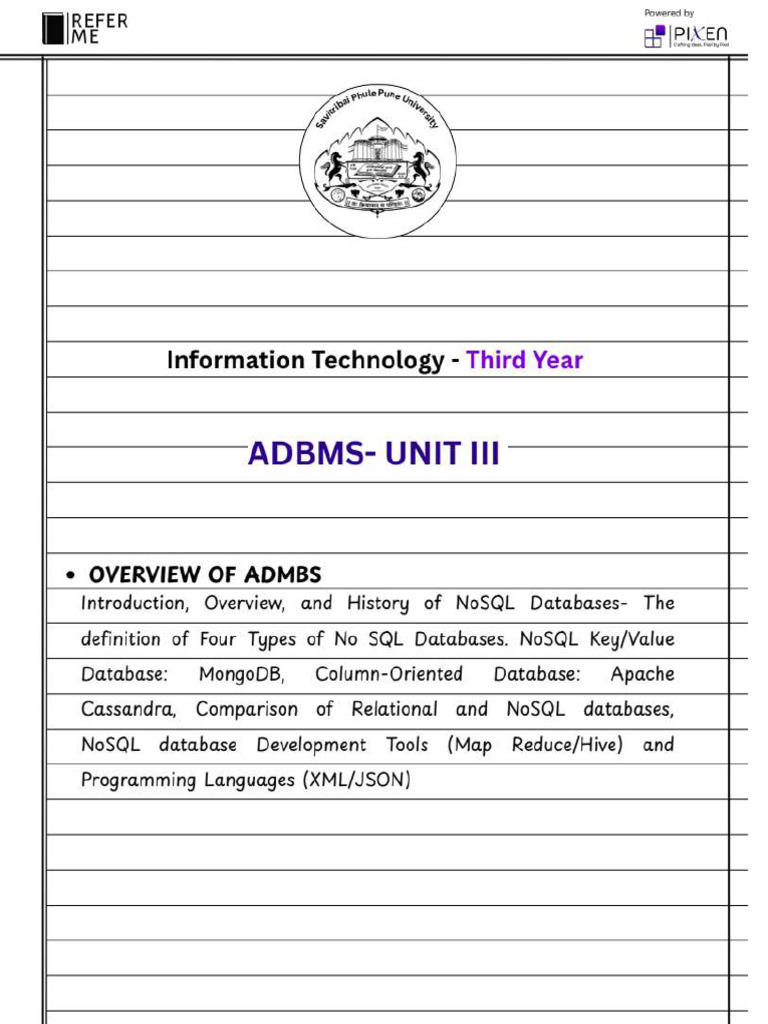 TE IT ADBMS UNIT 3 | PDF