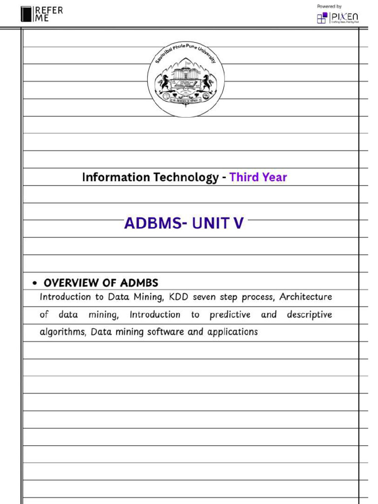 Te It Adbms Unit 5 | PDF