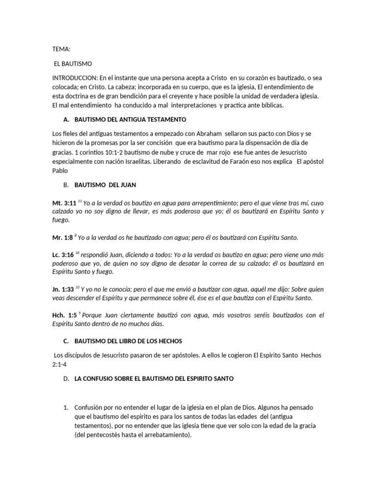 Entendiendo el Bautismo en Cristo | PDF | Bautismo | Cristo (título)