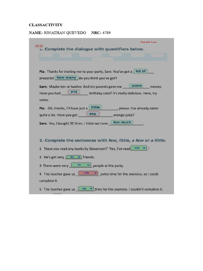 Class Activity | PDF